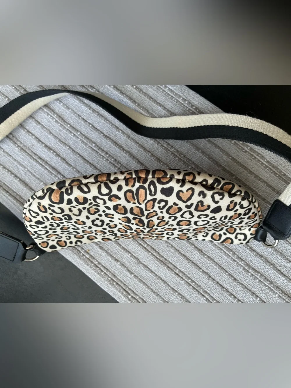 Brighton Leopard Print Crossbody Bag in Tan, Black & Cream